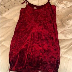 sexy red velvet dress
